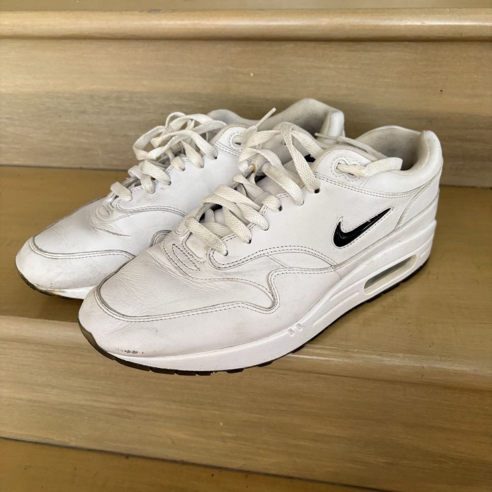 Nike Air Max 1 Premium SC Jewel White Black Size 10.5 - Flaws See Pics
